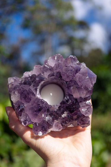 Amethyst Candle Holder